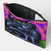Dikke zwarte kat Abstracte kunst Etui (Open)