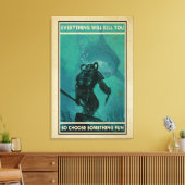 Dikken en haaien alles zal je doek doden canvas afdruk (Insitu (Woonkamer))