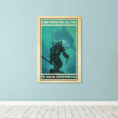 Dikken en haaien alles zal je doek doden canvas afdruk (Insitu (Houten vloer))