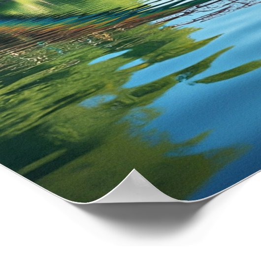 dikkere gebogen regenboogbrug poster (Hoek)