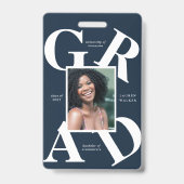 dikschrift schoolkleuren afstudeeraankondiging  badge (Achterkant)