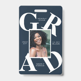 dikschrift schoolkleuren afstudeeraankondiging  badge