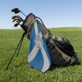 Diksel op Carbon Fiber Print op Schotse vlag Golfhanddoek (Groen)