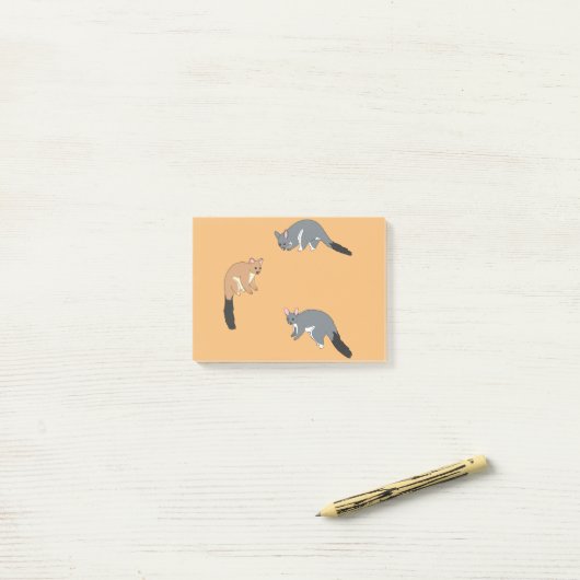 Dikstaartpossums Post-it® Notes (Op bureau)