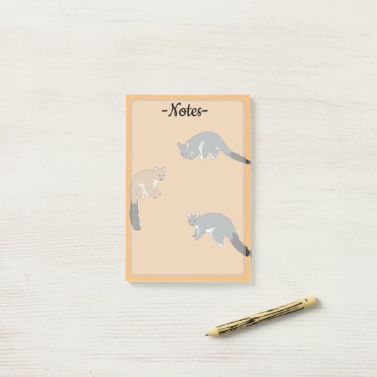 Dikstaartpossums Post-it® Notes (Op bureau)