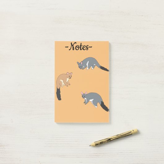 Dikstaartpossums Post-it® Notes (Op bureau)
