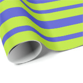 Dikte en dunne blauwe en langgroene strepen cadeaupapier (Rol Hoek)