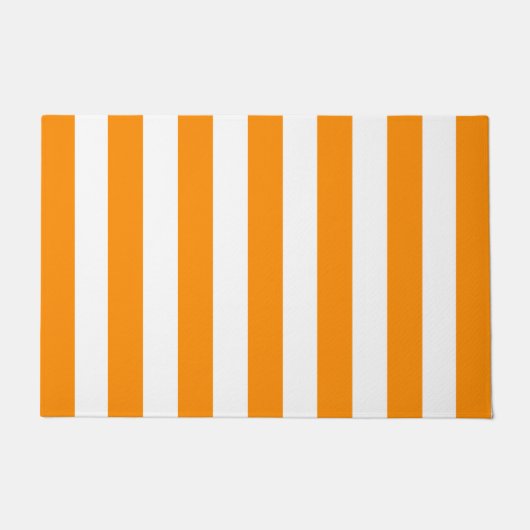 Dikte verticale strepen Oranje en witte streep Deurmat (Voorkant)