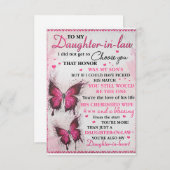 DIL Butterfly Je bent ook mijn dochter in het hart Bedankkaart (Voorkant / Achterkant)