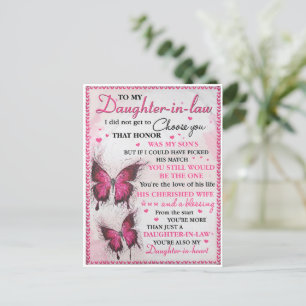 DIL Butterfly Je bent ook mijn dochter in het hart Briefkaart