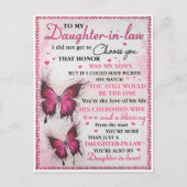 DIL Butterfly Je bent ook mijn dochter in het hart Briefkaart (Voorkant)