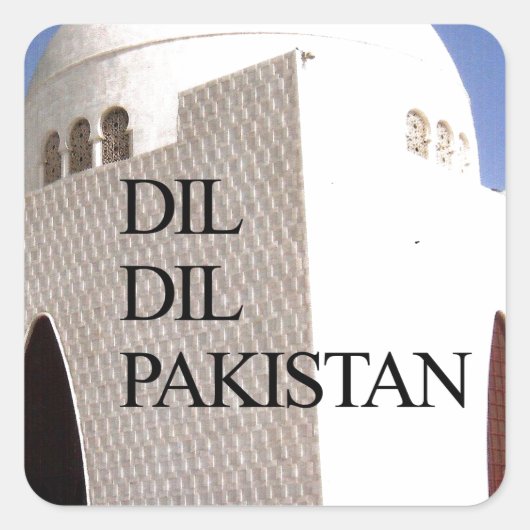 Dil Dil Pakistan Hakuna Matata Vierkante Sticker (Voorkant)