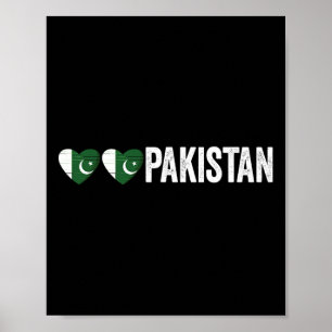 Dil Pakistan Azadi Mubarak Hart Vlag Dag Trots Ro Poster