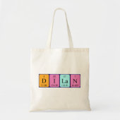 Dilan Periodieke Naam canvas tas (Voorkant)