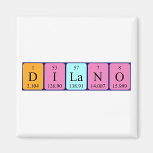 Dilano periodiek table name magnet