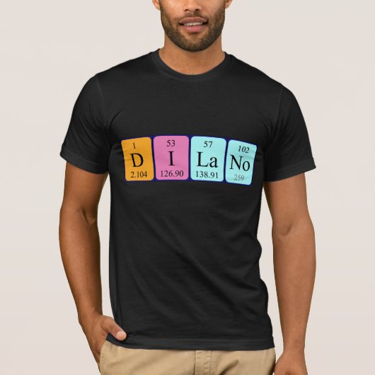 Dilano periodieke tabelnaam shirt (Voorkant)
