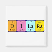 Dilara periodiek table name magnet (Voorkant)