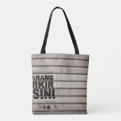 Dilarang parkir disini-teken tote bag (Achterkant)