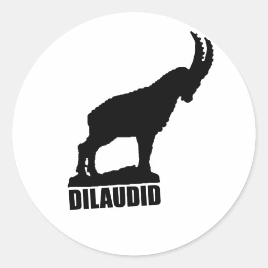 Dilaudid Ronde Sticker (Voorkant)