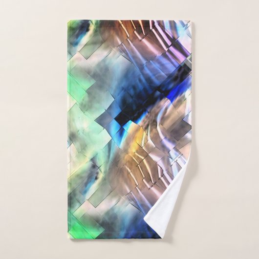 Dilderig drijven van kleuren in zacht abstract moz bad handdoek (Handdoek)