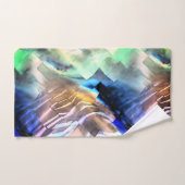 Dilderig drijven van kleuren in zacht abstract moz bad handdoek (Handdoek)