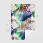 Dilderig drijven van kleuren in zacht abstract moz golfhanddoek (Insitu)