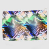 Dilderig drijven van kleuren in zacht abstract moz golfhanddoek (Horizontaal)