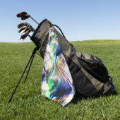 Dilderig drijven van kleuren in zacht abstract moz golfhanddoek (Groen)