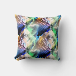 Dilderig drijven van kleuren in zacht abstract moz kussen