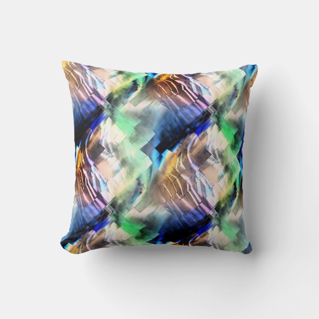 Dilderig drijven van kleuren in zacht abstract moz kussen (Voorkant)