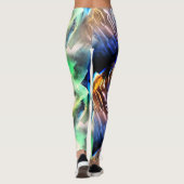 Dilderig drijven van kleuren in zacht abstract moz leggings (Achterkant)