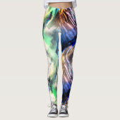 Dilderig drijven van kleuren in zacht abstract moz leggings (Voorkant)