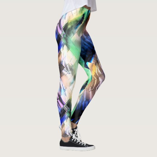 Dilderig drijven van kleuren in zacht abstract moz leggings (Rechts)