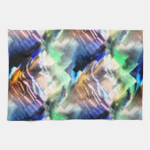 Dilderig drijven van kleuren in zacht abstract moz theedoek (Horizontaal)