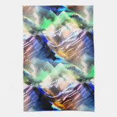 Dilderig drijven van kleuren in zacht abstract moz theedoek (Verticaal)