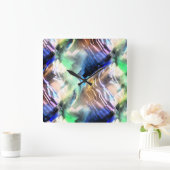 Dilderig drijven van kleuren in zacht abstract moz vierkante klok (Huis)