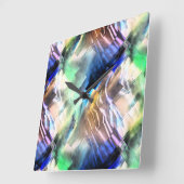 Dilderig drijven van kleuren in zacht abstract moz vierkante klok (Hoek)