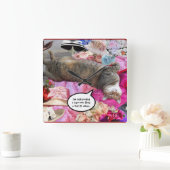 Dilemma van Princess Tatus Cat Vierkante Klok (Huis)
