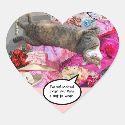 Dilemma van Prinses Tatus Kat Hart Sticker (Voorkant)