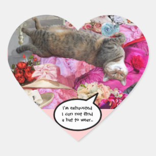 Dilemma van Prinses Tatus Kat Hart Sticker