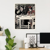 Dilemma - Vintage Duitse Kunstprint Poster (Thuiskantoor)