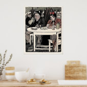 Dilemma - Vintage Duitse Kunstprint Poster (Keuken)