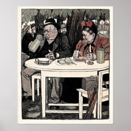 Dilemma - Vintage Duitse Kunstprint Poster