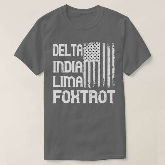 Dilf Delta India Lima Fotrot Army T-shirt (Design voorkant)