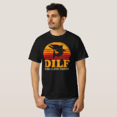 DILF I Love Vist Barracuda Funny Gezegde Fisherm T-shirt (Voorkant volledig)