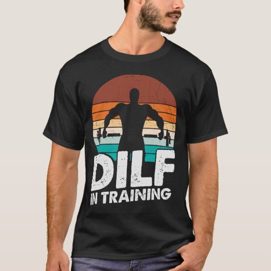 DILF in training grappige Vintage T-shirt (Voorkant)