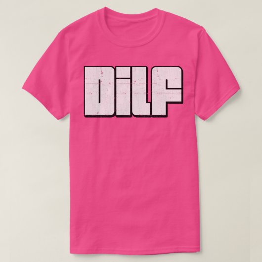 DILF Retro Style Typografie-ontwerp T-shirt (Design voorkant)