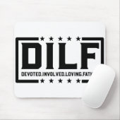 DILF vader toegewijd betrokken liefhebbende vader  Muismat (Met muis)