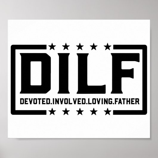 DILF vader toegewijd betrokken liefhebbende vader  Poster (Voorkant)