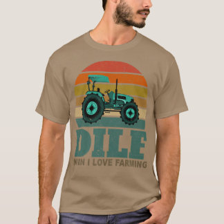 DILFDamn I Love Farming Funny Farmer Retro T-shirt